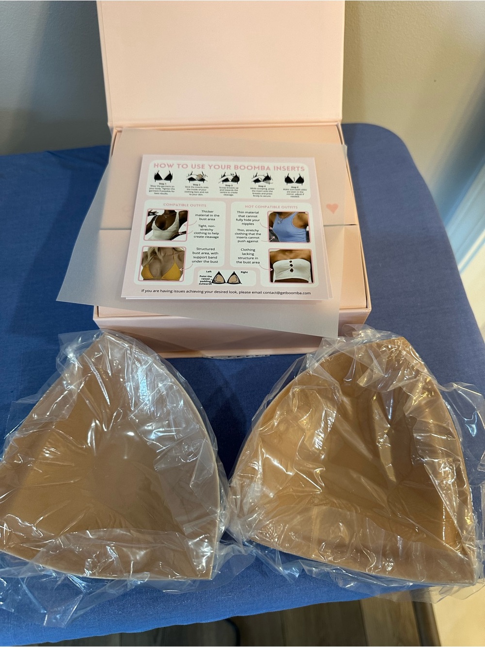 Boomba Adhesive Bra Inserts - Nude size M NWT - Picture 2 of 4